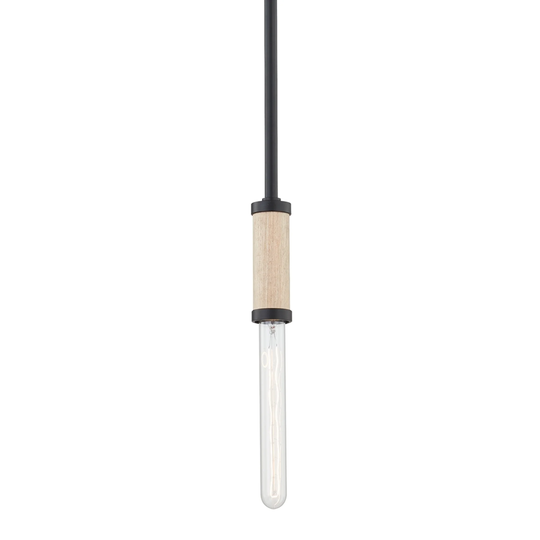 Cruiz - 1 Light Pendant - Soft Black Frame