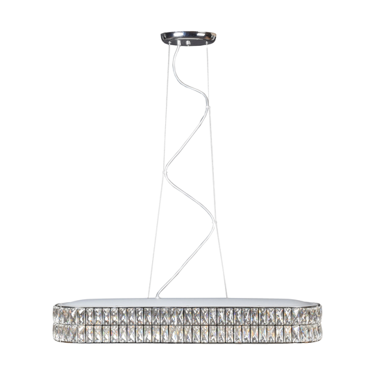 Access Lighting Magari 1-light Chrome LED Medium Oblong Crystal Pendant