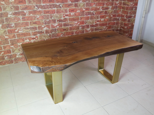 Live Edge Coffee Table, Custom Walnut Slab Rustic Table