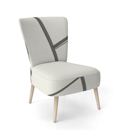 Designart 'Minimalist Black and White IV' Upholstered Transitional Accent Chair