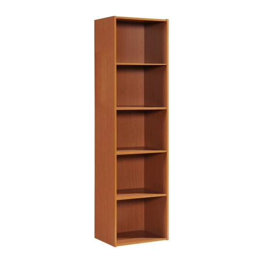59" Cherry Red Multipurpose Bookcase with 5-Shelves