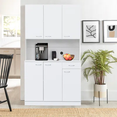Cru 39.37 Inch Wide Tall Buffet 6-Doors Sideboard