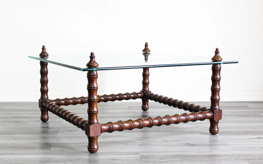Mid Century Walnut Turned Coffee Table