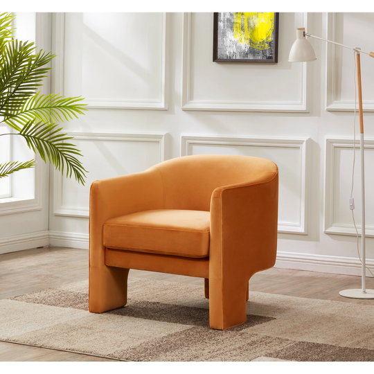 SAFAVIEH Couture Londyn Velvet Accent Chair - 30.3" W x 28.3" L x 29.8" H