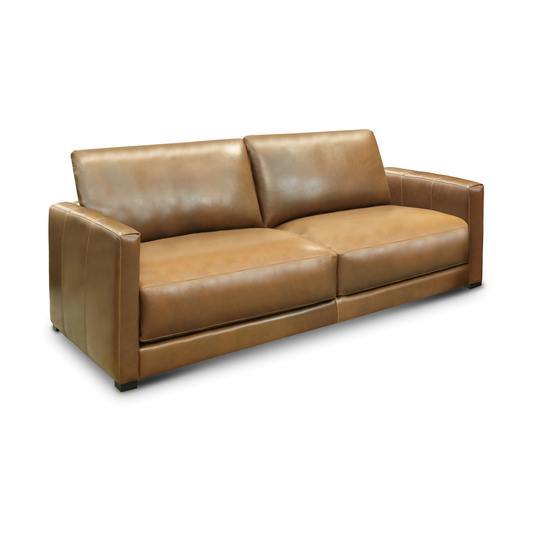 Raffa Top Grain Leather Contemporary 3-Seater Sofa
