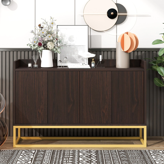 47-inch Wood Sideboard with 3 Shelves