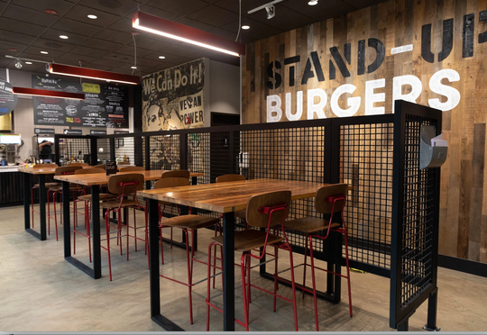 Restaurant High Top Table With Solid Reclaimed Wood Top & Steel Legs in Your Choice Of Color, Size Finish