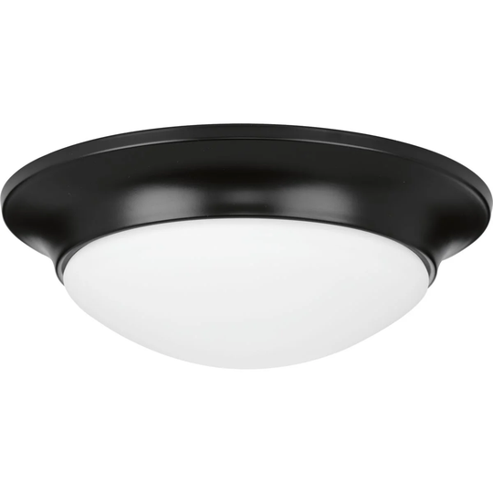 Progress Lighting One-Light 11-1/2" Etched Glass Flush Mount