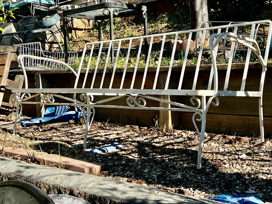 Vintage Wrought Iron Sofa From Russell Woodard, Circa 1960's, Very Heavy & Solid, Made in Usa