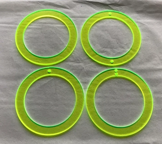 Choice Of 16 Colors Acrylic Ring Blanks With Or Without Holes
