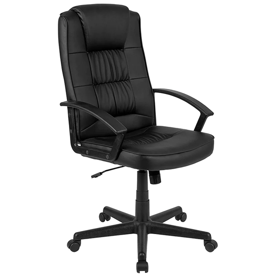Offex High Back LeatherSoft Padded Task Office Chair with Arms - Black - Not Available