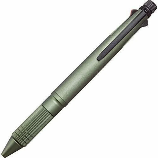 Mitsubishi Uni Jetstream 4&1 Metal 4 Color 0.5mm Ballpoint Multi Pen + Pencil - Dark Green Barrel