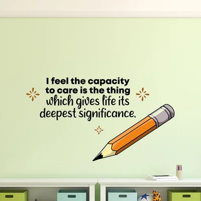 Care Pencil School Classroom Vinyl Wall Decal