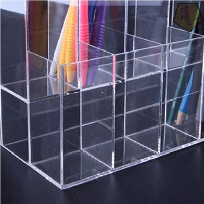 3 Layers Clear Acrylic Pen Holder Stationery Storage Brush Case Desktop Pencil Cup Organizer Display Stand Writing Pot