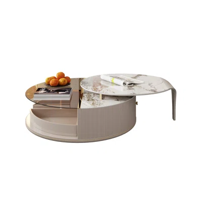 Concho Drum Coffee Table with Storage
