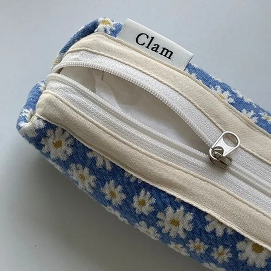Pencil Case Egg Flower/Pen Case Pouch Zipper Makeup Bag School Supplies Dubudumo