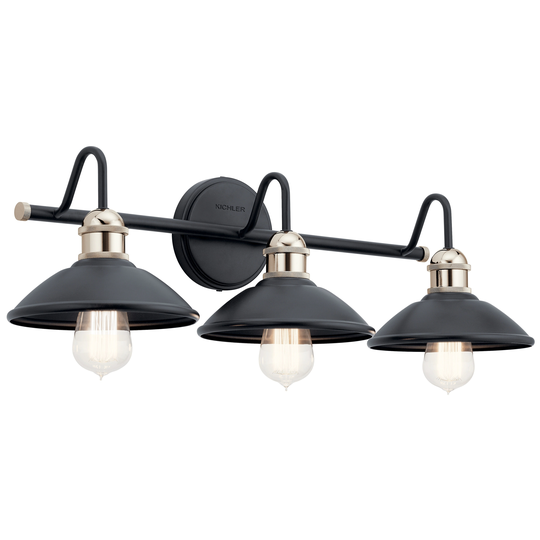 Kichler Lighting Clyde 3-Light Vanity Light Black