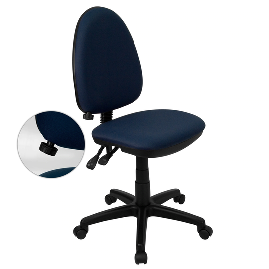 Mid-Back Fabric Multifunction Swivel Ergonomic Task Office Chair