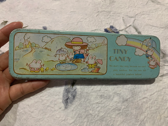 1970S Tiny Candy Gakken Tin Pencil Case
