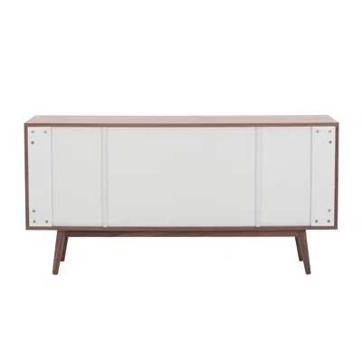 Farino Modern Sideboard With 4 Door, Buffet Cabinet, Storage Cabinet, Buffet Table Anti-Topple Design, And Large Countertop Walnut
