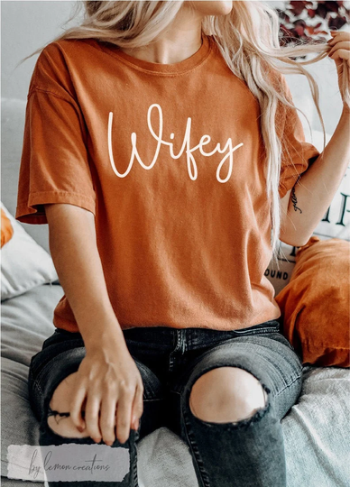 Wifey Comfort Colors Shirt, Wife To Be, Modern Crewneck, Shirt