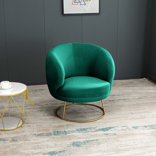 Geralda Barrel Chair with Metal Base