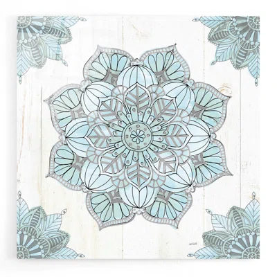 Mandala Morning V Blue and Gray by Anne Tavoletti - Unframed Graphic Art