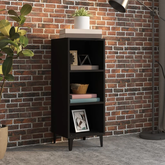 Sideboard Black 13.6"x12.8"x35.4" Engineered Wood