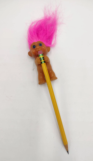 Troll Doll Vintage Pencil Hugger