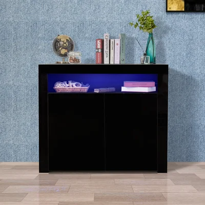Mckinze Hurdsfield White Storage Cabinet 42.5'' Wide With Led Lights
