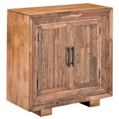 40 Inch Rustic Farmhouse Reclaimed Wood Sideboard Accent Cabinet