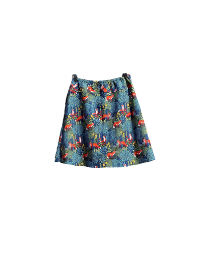 Navy Blue Fox Skirt, Simple A-Line Available in All Sizes, & Lengths, Custom Made Skirt