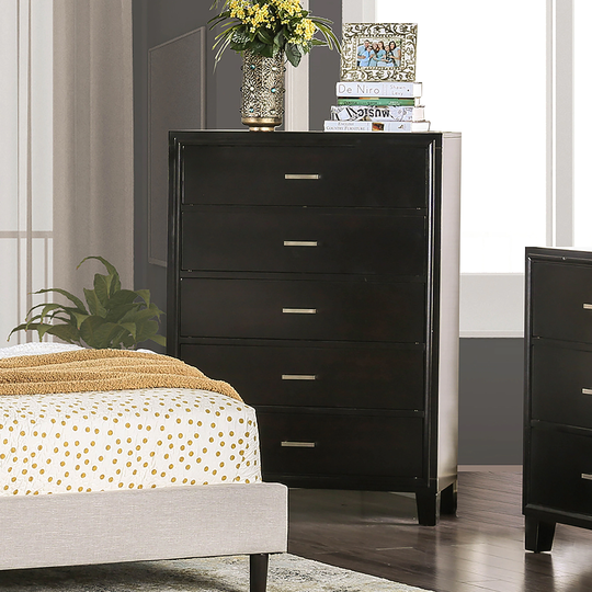 Furniture of America Kema Contemporary Brown Cherry 5-drawer Chest