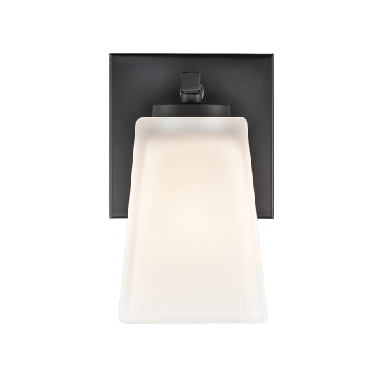 Millennium Lighting 1 Light Matte Black Wall Sconce with Frosted Glass Shades
