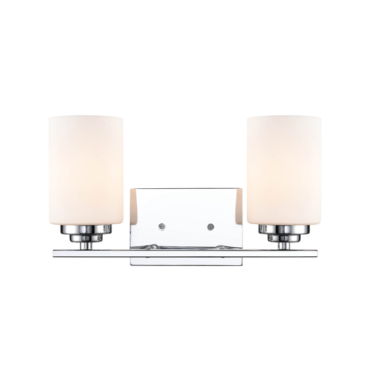 Millennium Lighting Durham 2 Light Bathroom Vanity Fixture with Frosted Glass Shades
