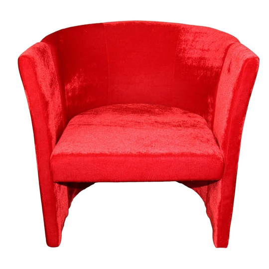 25" Luxurious Wood and Red Microfiber Folding Chair - 28" x 21" x 24"
