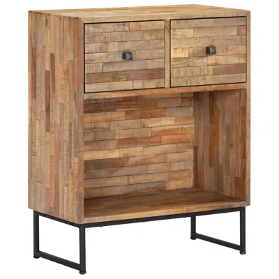 Clément 23.6" Wide 2 Drawer Teak Wood Sideboard