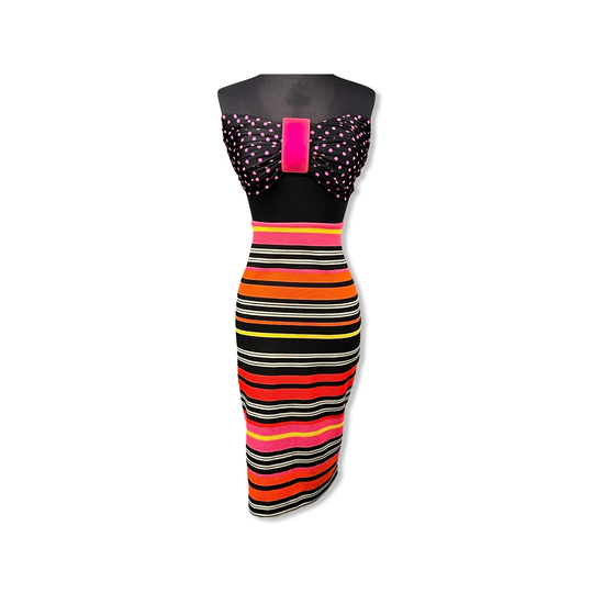 Vintage 1990S High Waist Pencil Skirt, 90S Striped Vintage Xl Skirt