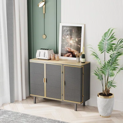 Clydene 40.35" Wide Iron Sideboard