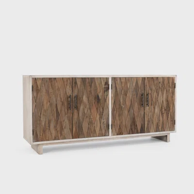 Doborah 78" Wide Oak Solid Wood Sideboard