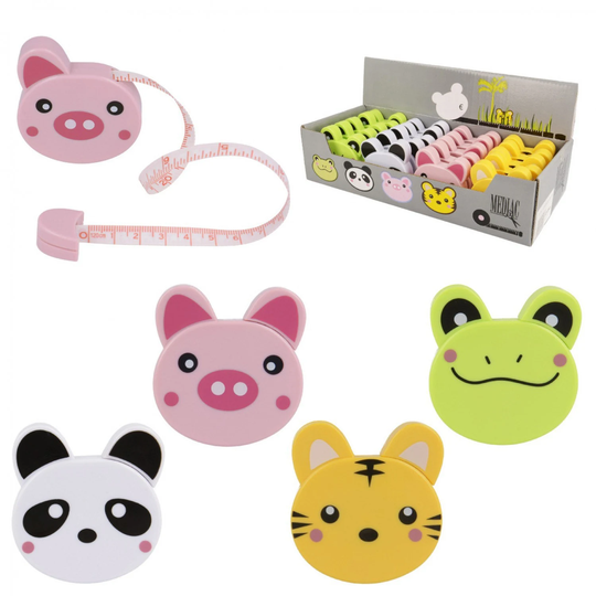 Animal Tape Measure - Pig Frog Tiger Panda