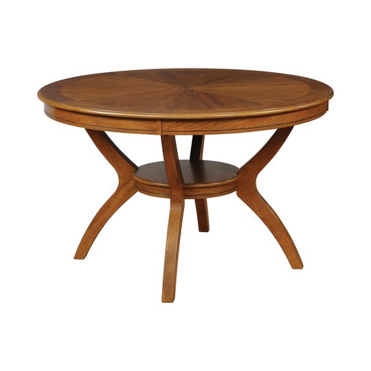 Nelms Table with Shelf, Brown (table only) - 30" x 47.75"