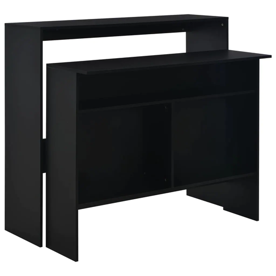 Bar Table with 2 Table Tops Black 51.18"x15.75"x47.24"