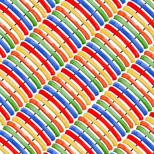 Dockside - Diagonal Rows Of Colorful Canoes # 9772-86 Multi By Henry Glass 100% Cotton Woven Fabric, Choose Your Cut