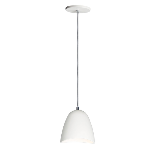 Sway 1-Light 7" Wide White Pendant Light