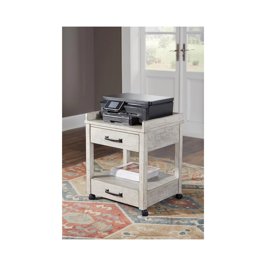 Carynhurst Casual Printer Stand Whitewash