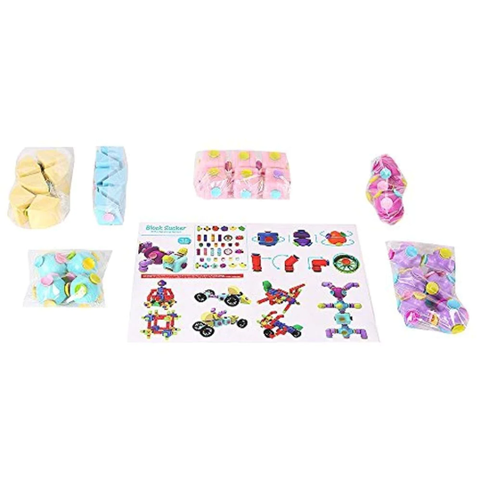 82 Pcs DIY Magnetic Sucker Building Blocks Toys - Multi-Color - 60*39*7cm