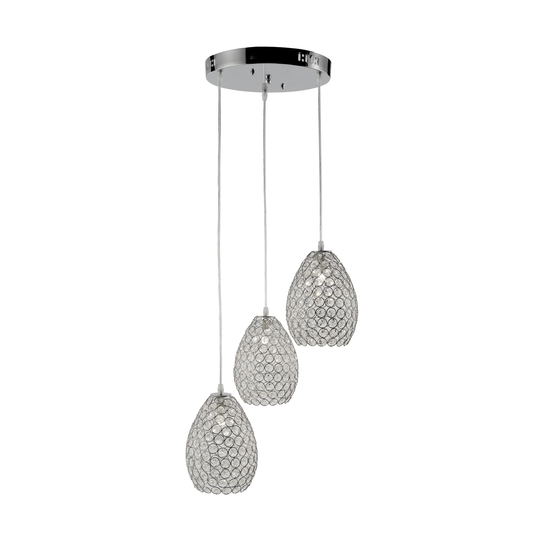 Artistry Lighting, LED Tear Drop Collection Crystal Pendant Light - 3-Light