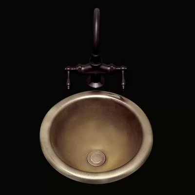 Donna Ceramic Circular Undermount Bathroom Sink with Overflow
