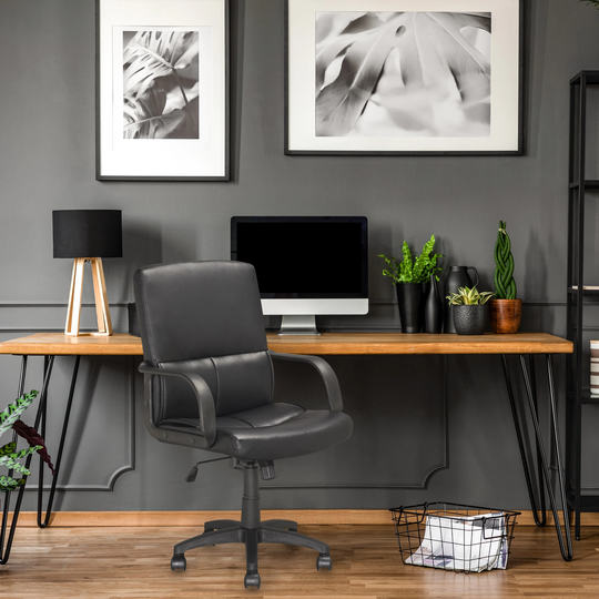CorLiving Black Leatherette Office Chair
